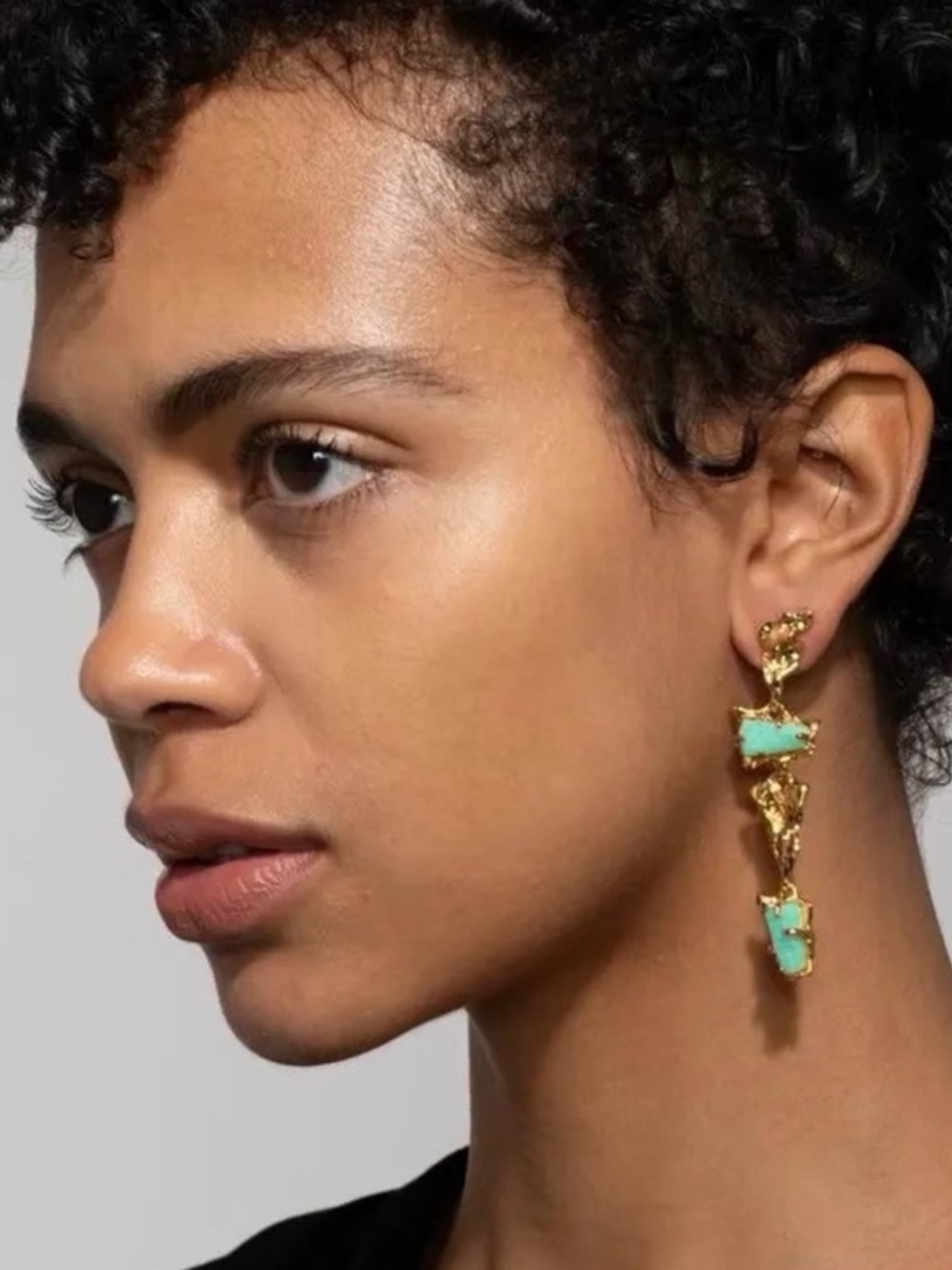 ALEXIS BITTAR Amazonite Mobile Linear Drop Earrings